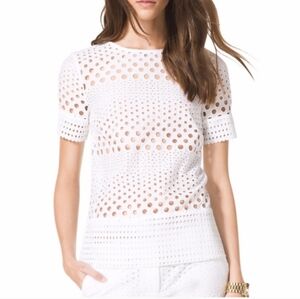 White Eyelet Women's Top